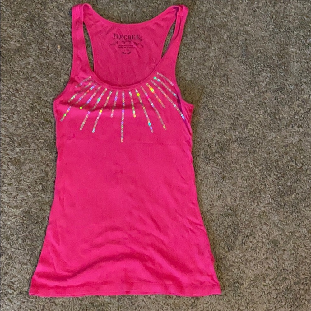 Decree sequin tank top